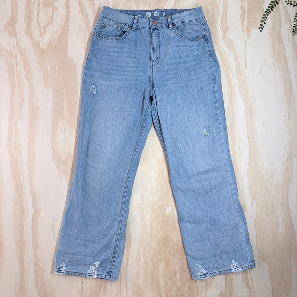 Rewash High Rise Distressed Wide-Leg Jeans Size 11/30